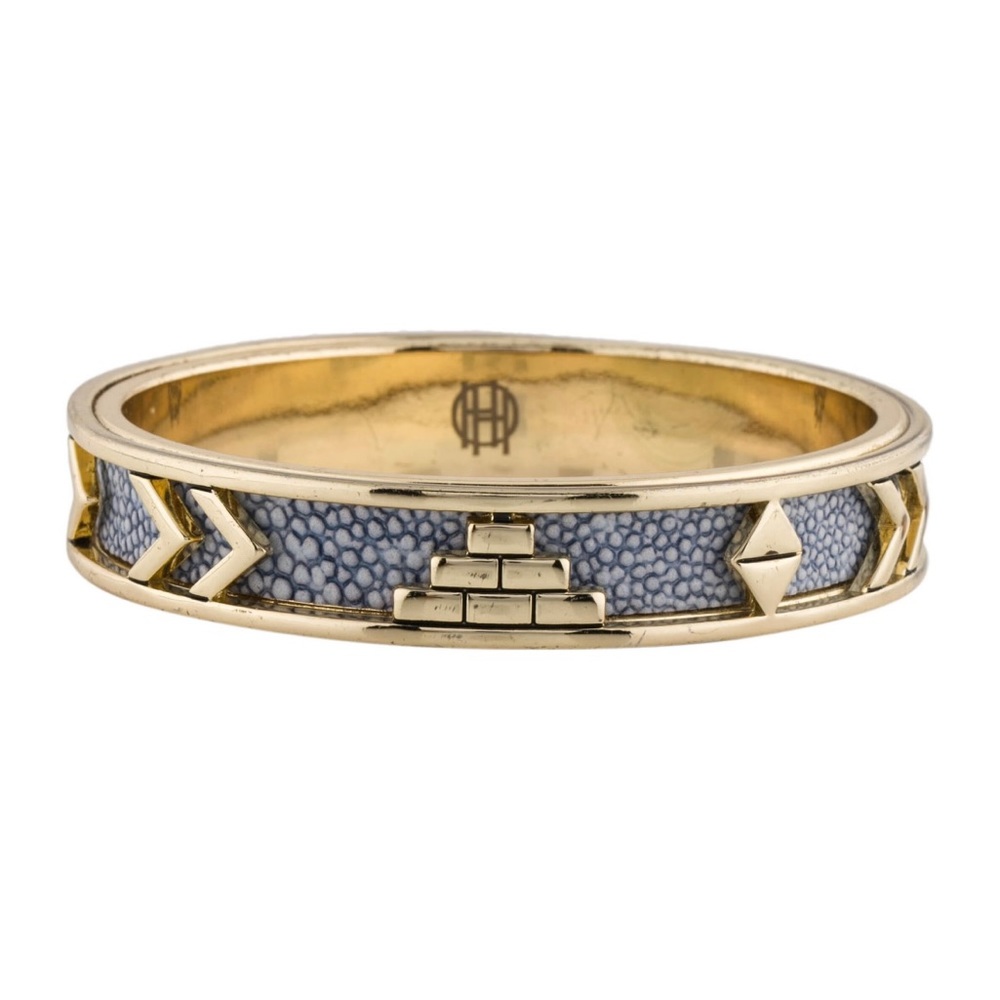 House of Harlow 1960 blue/gold Aztec style bangle